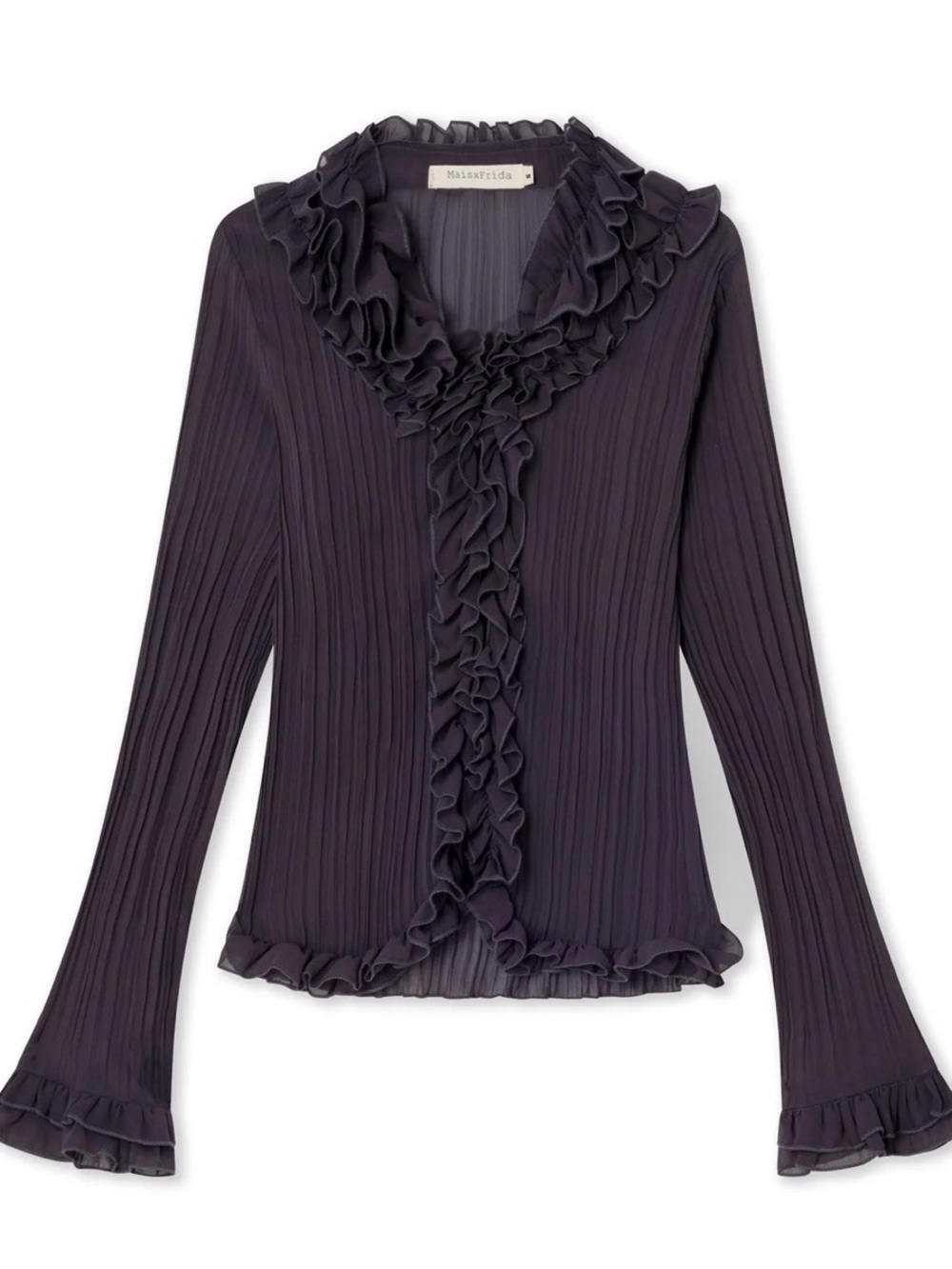 Mais x Frida Kara Blouse Aubergine